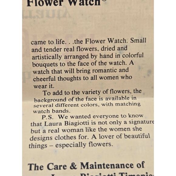 Laura Biagiotti Womens Swiss Quartz Watch Pink Leather Gold Floral 37mm Read* - Picture 15 of 16